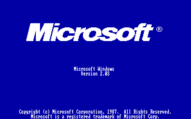 Windows 2.03 Title Screen (1987)